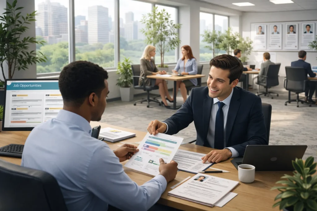 A client excited about access to opportunities that the recruiter has given