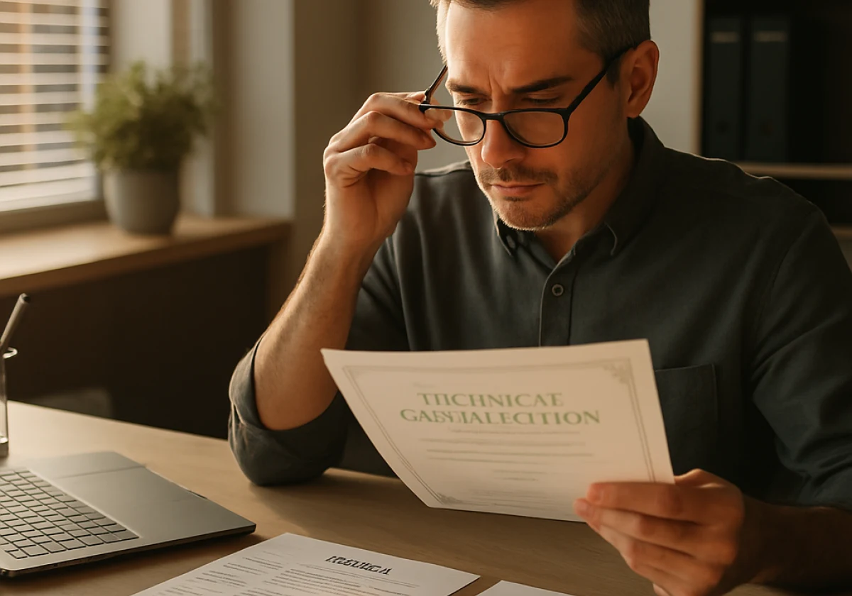 Hiring manager looking through the technical skills of a candidate