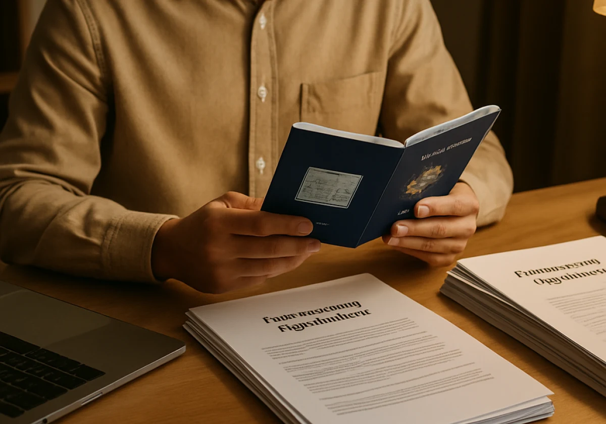 After receiving the offer, a professional looking at their passport